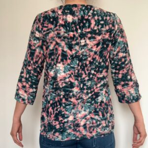 T-shirt effet froissé bleu et rose Sud Express de dos