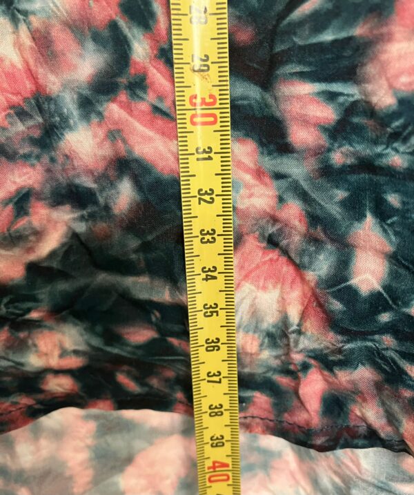 Mesures du t-shirt effet froissé bleu et rose Sud Express